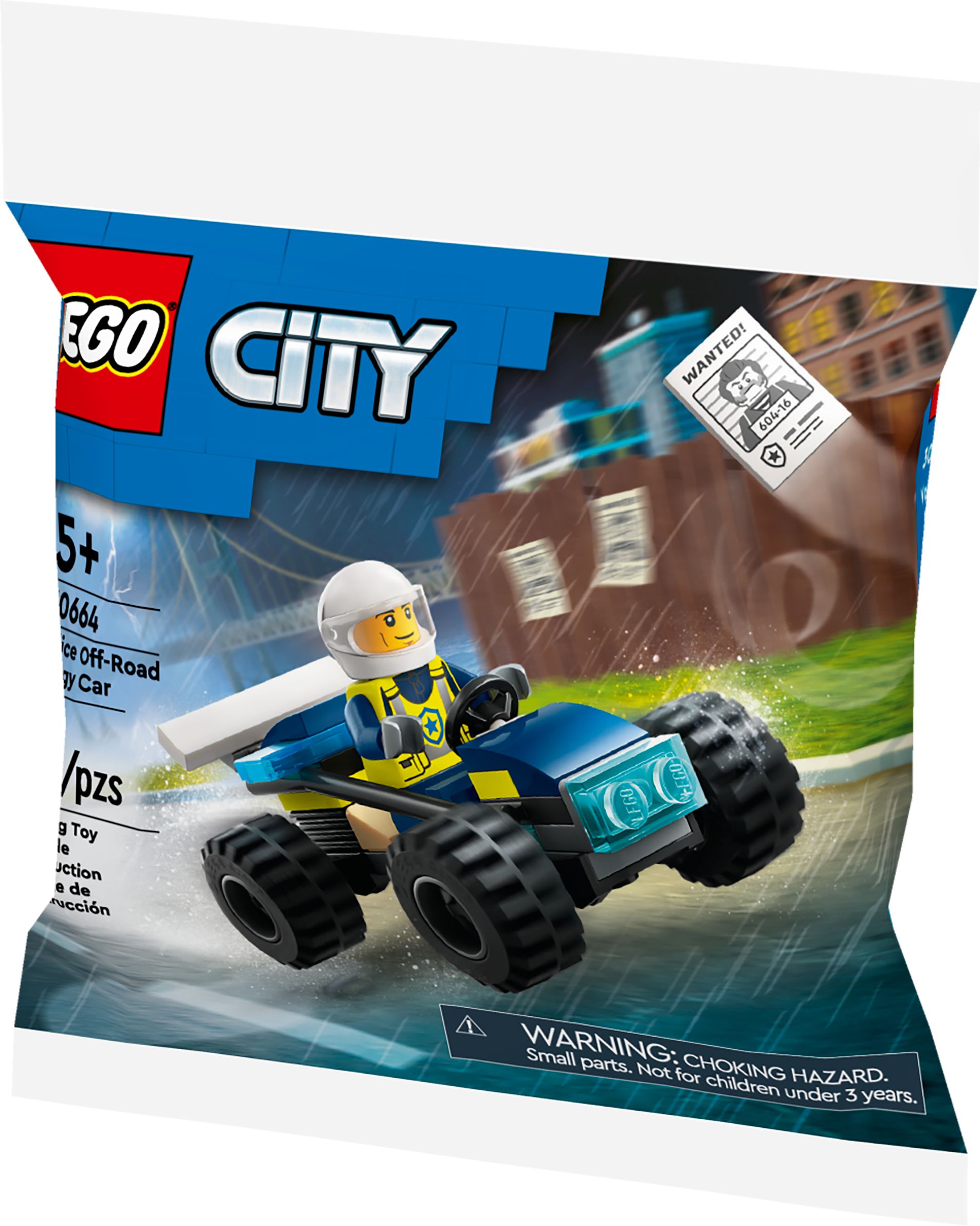 LEGO City Building Toy - 30664, Blue/Yellow, 35-pk, Ages 5+, for Birthday/Party Favour Front_Three_Fourths_Angled_Left