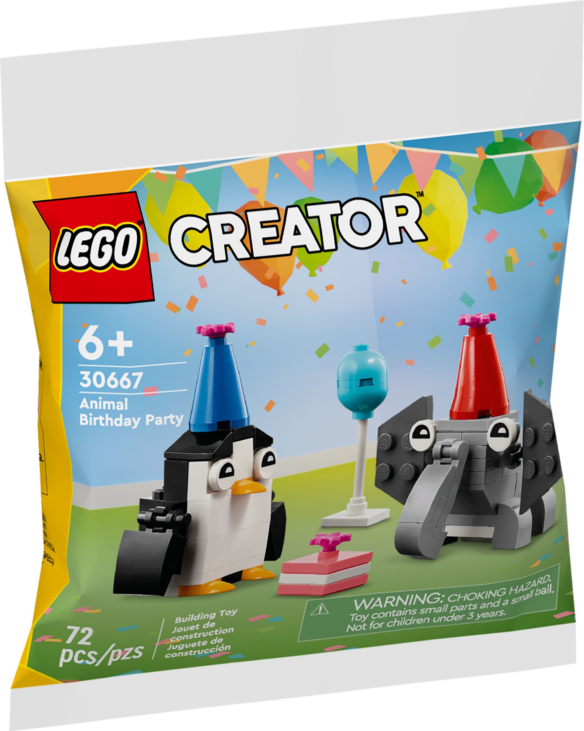 LEGO Creator Animals Building Toy - 30667, Multi-Coloured, 72-pk, Ages 6+, for Birthday/Party Favour Front_Angled_Right