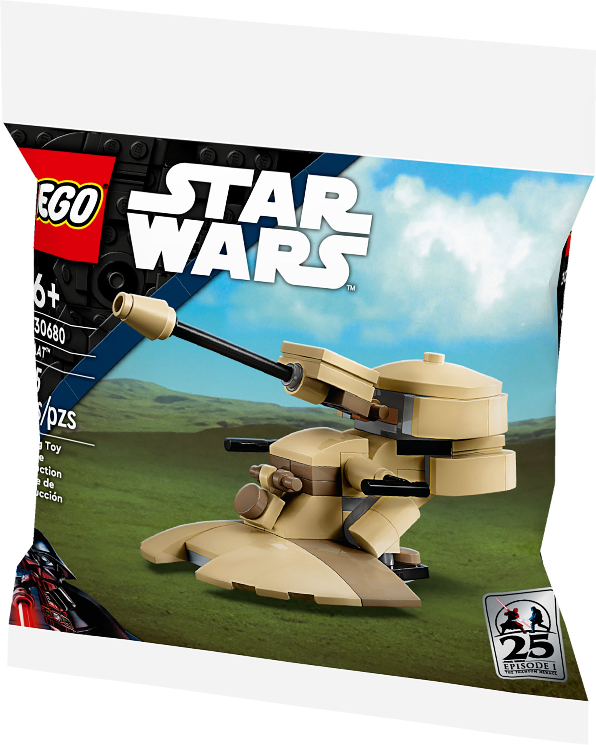 LEGO Disney Star Wars Building Toy - 30680, White/Grey, 75-pk, Ages 6+, for Birthday/Party Favour Front_Angled_Left