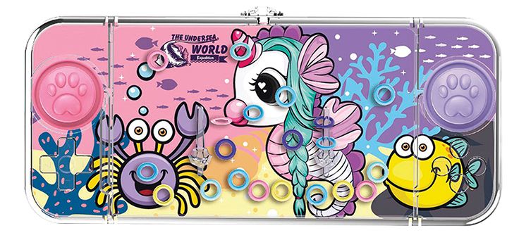 Turtle/Shark/Fish Aqua Arcade Water Game, Multi-Coloured, Ages 5+, for Birthday/Party Favour Overhead_Flat