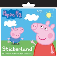 Cahier d'autocollants Peppa Pig Stickerland, mini, 6 pages, 120 pièces, enfants âgés de 3 ans et plus Front_Flat