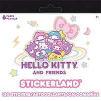 Cahier d'autocollants Hello Kitty et ses amis, mini, 6 pages, 120 pièces, enfants âgés de 3 ans et plus Front_Flat