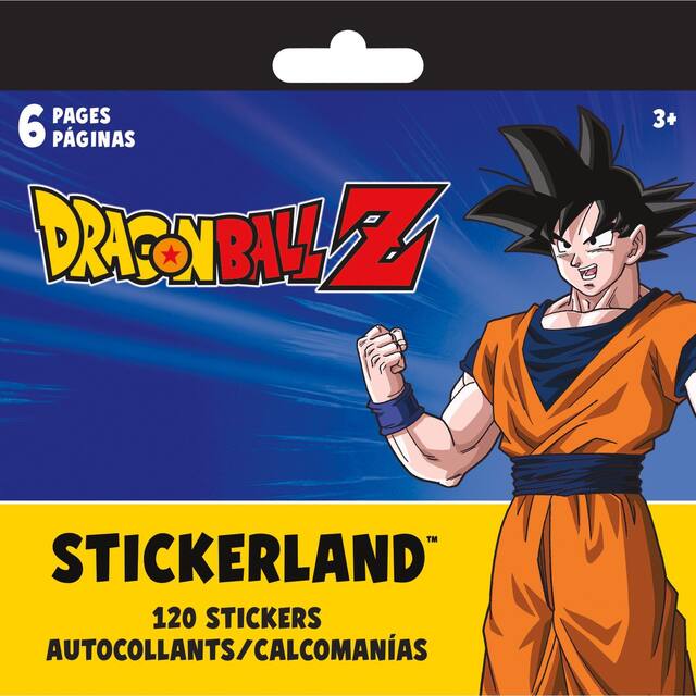 Dragon Ball Z Mini Stickerland Sticker Pack, Multi-Coloured, 6 Sheets, 120-pk, for Arts & Crafts/Birthday Favour Front_Flat