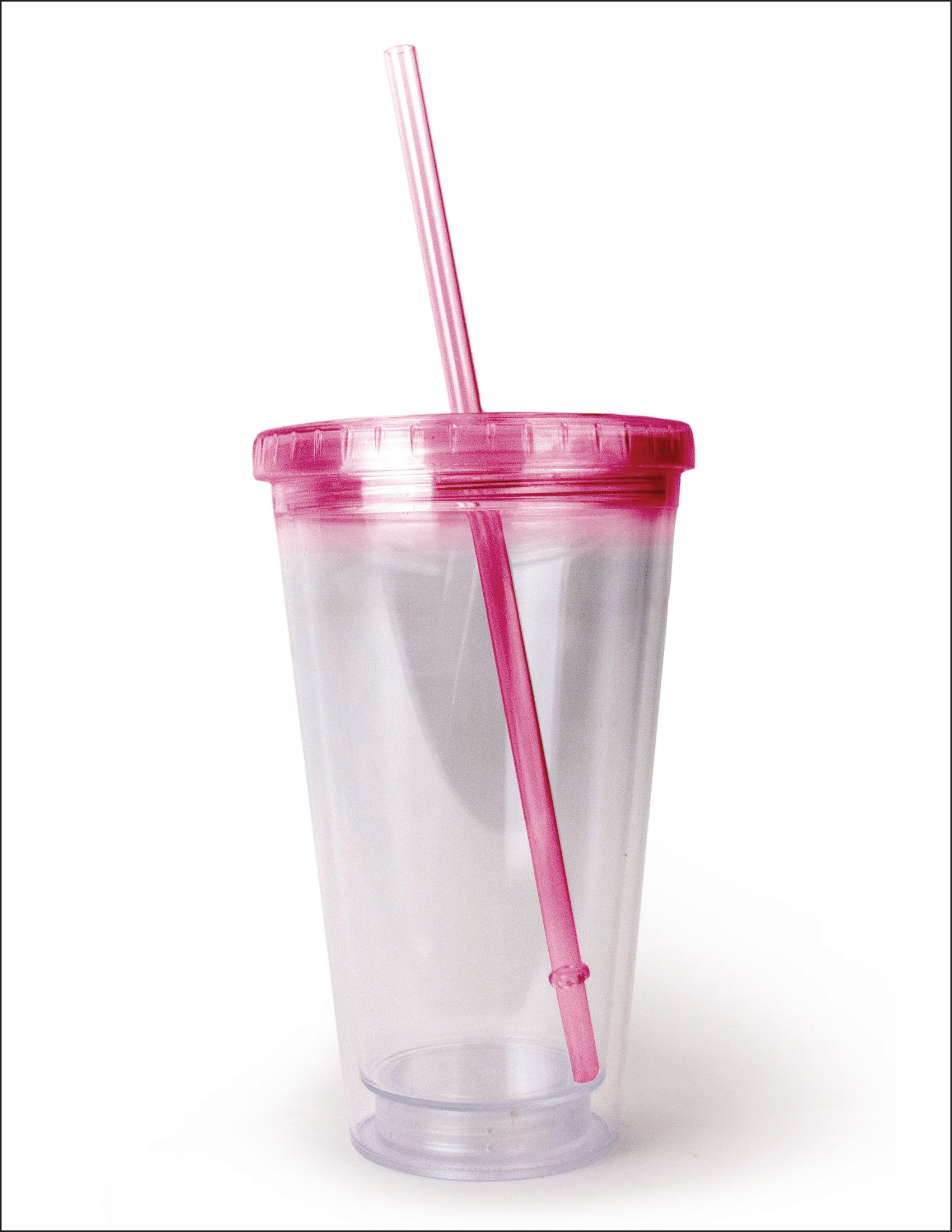 Plastic Reusable Tumbler Cup with Straw,  Blue/Red/Green/Pink, for Wedding/Engagement/Bachelorette Front_Flat