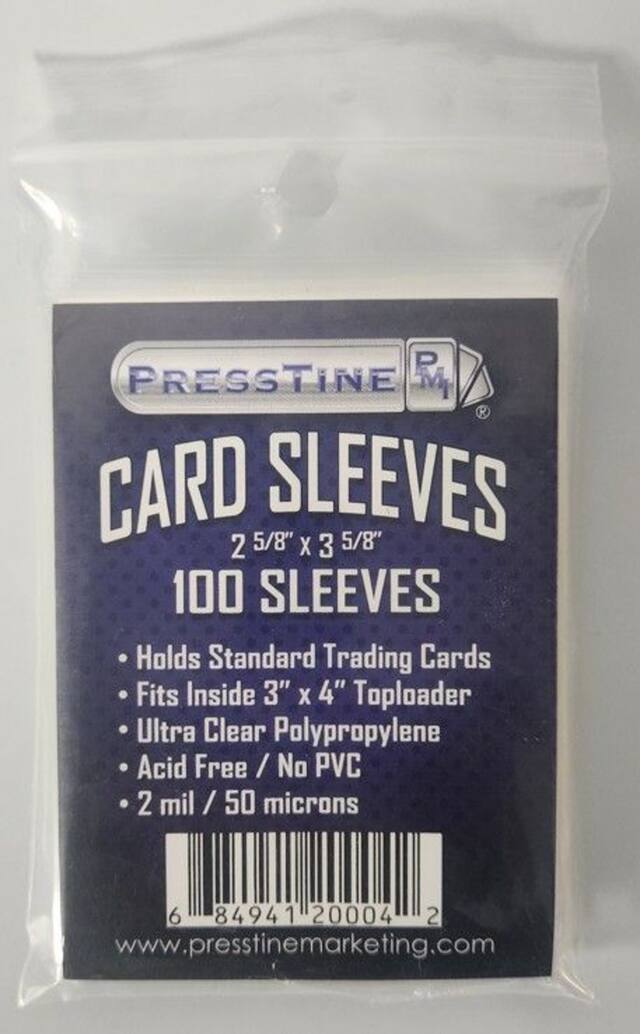 Transparent Card Sleeves, 100-pk Front_Flat