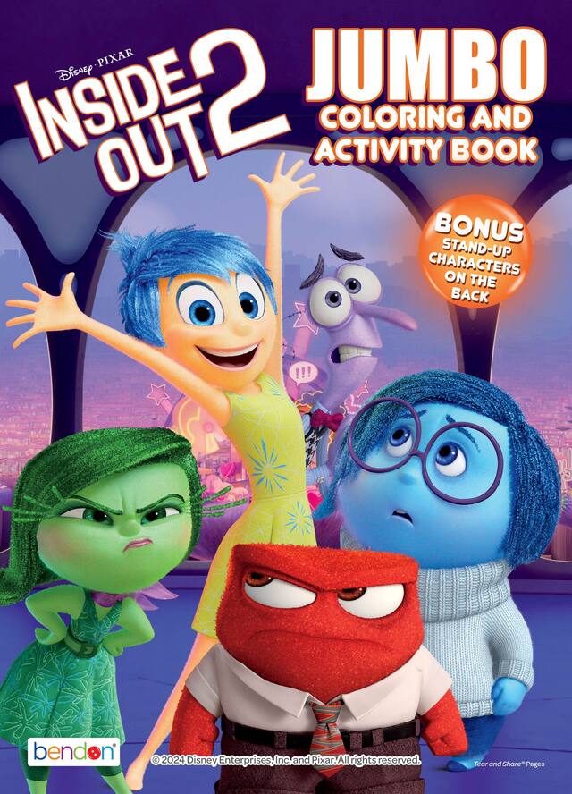 Inside Out 2 Jumbo Colouring Book Front_Flat