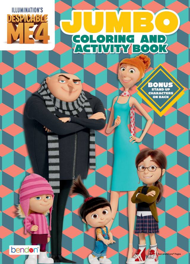 Despicable Me 4 Jumbo Colouring Book Front_Flat