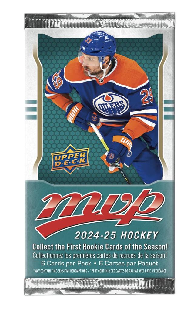 TOPPS 2024 MVP Hockey Trading Cards Gravity Feed Front_Flat