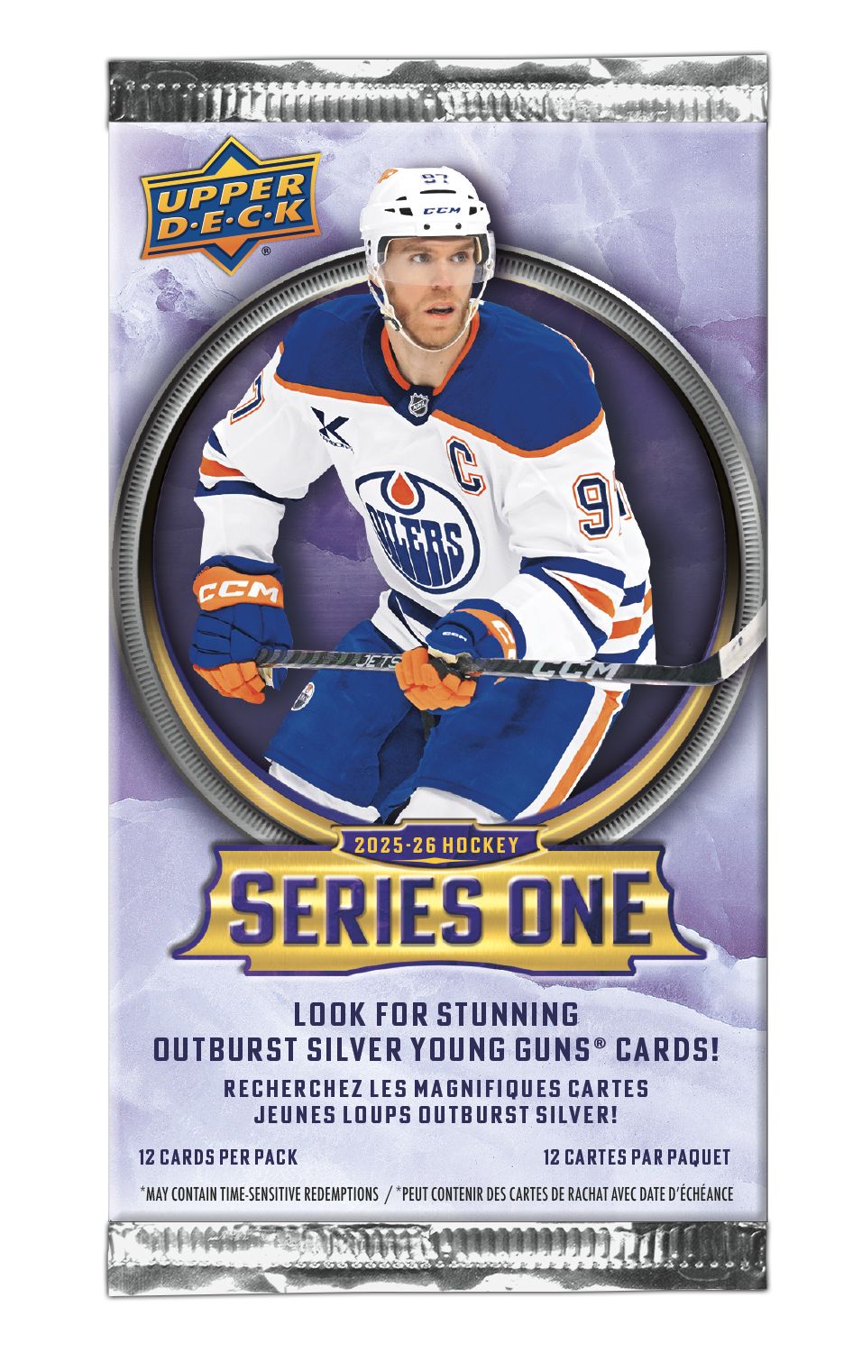 Distributeur à gravité Upper Deck 2024-2025 Hockey Series 1, 12 unités Front_Flat