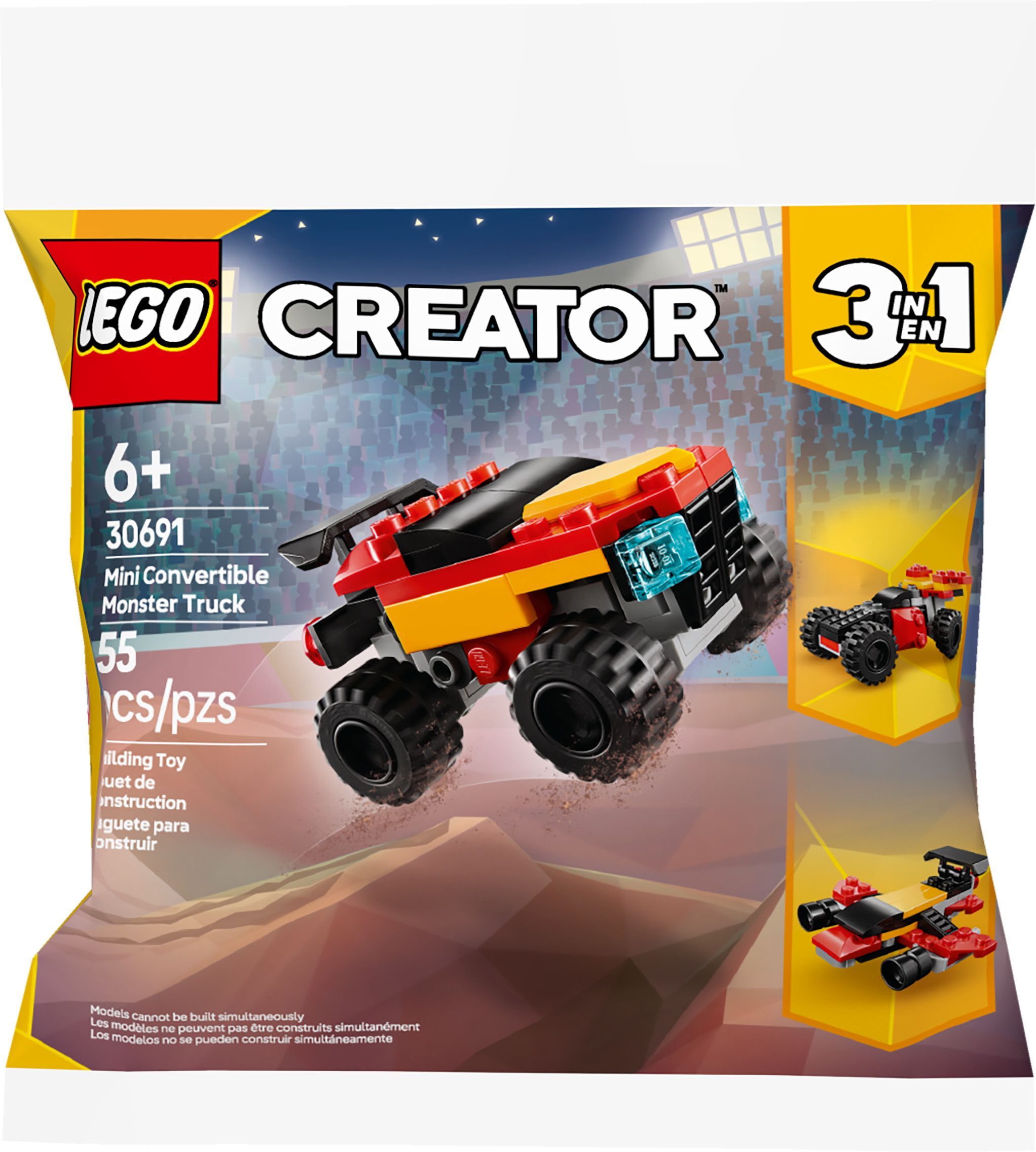 Mini camion monstre transformable LEGO Creator, 30691 Front_Flat