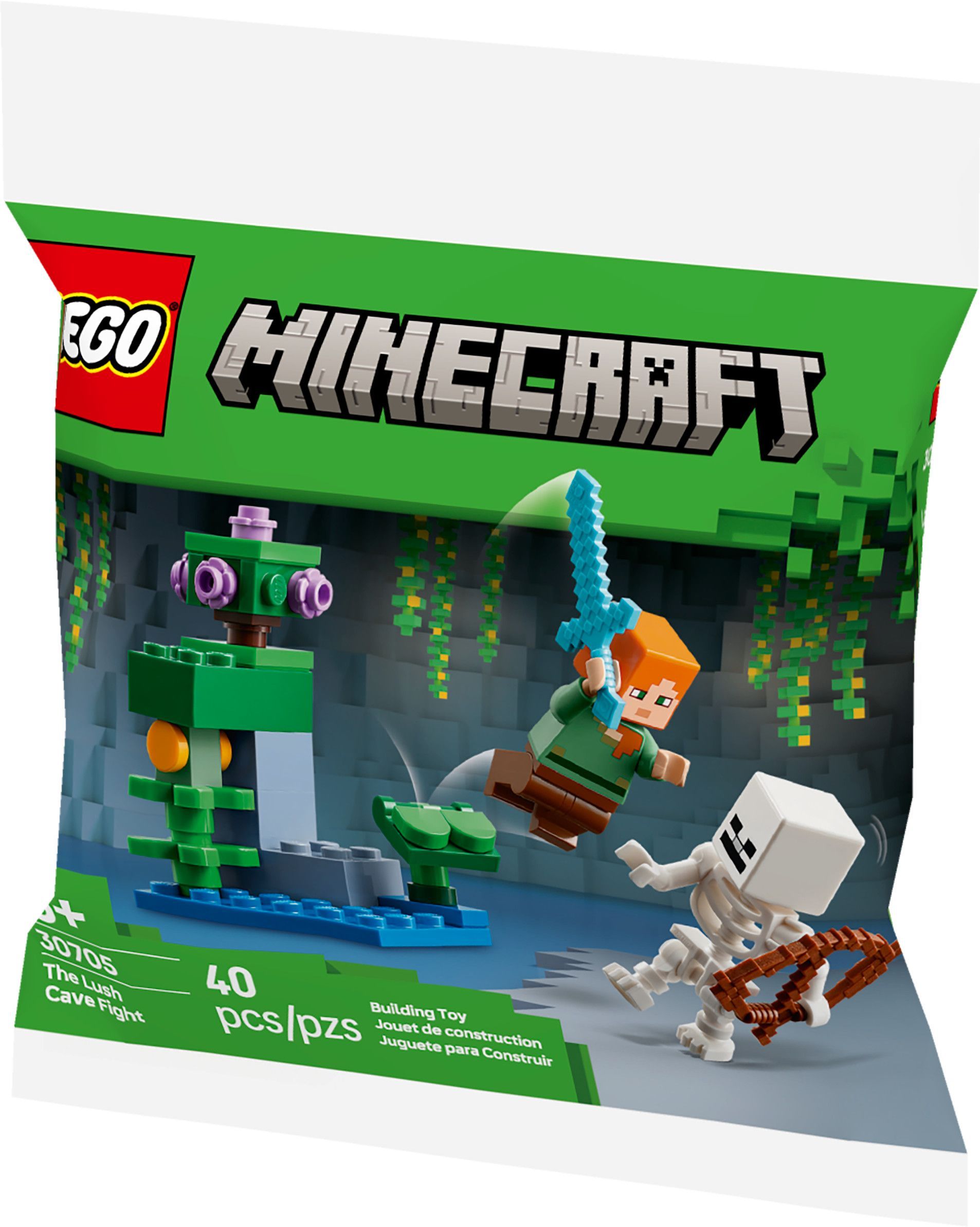 LEGO® Minecraft The Lush Cave Fight - 30705 Front_Angled_Left