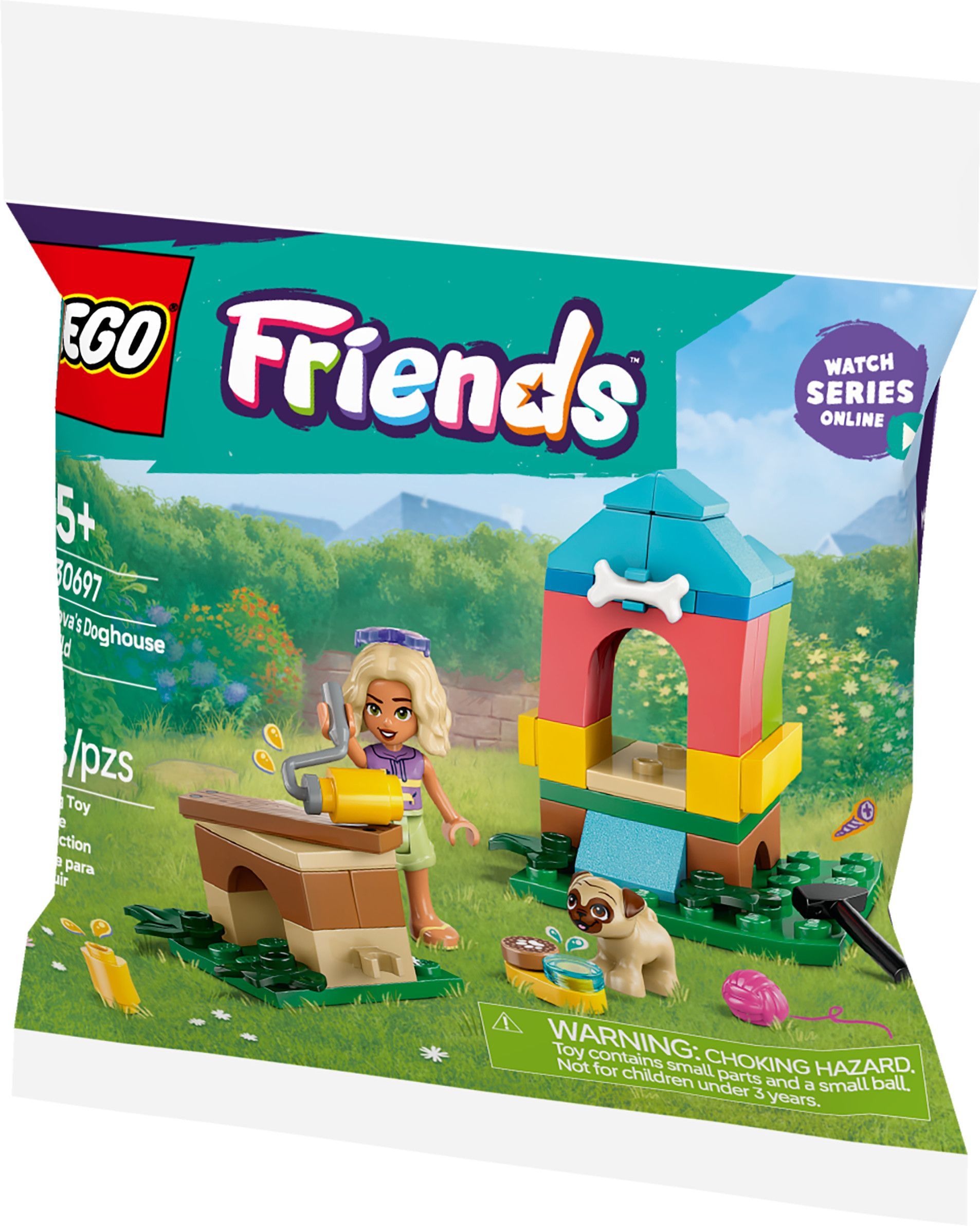 LEGO® Friends Nova's Doghouse Build - 30697 Front_Angled_Left