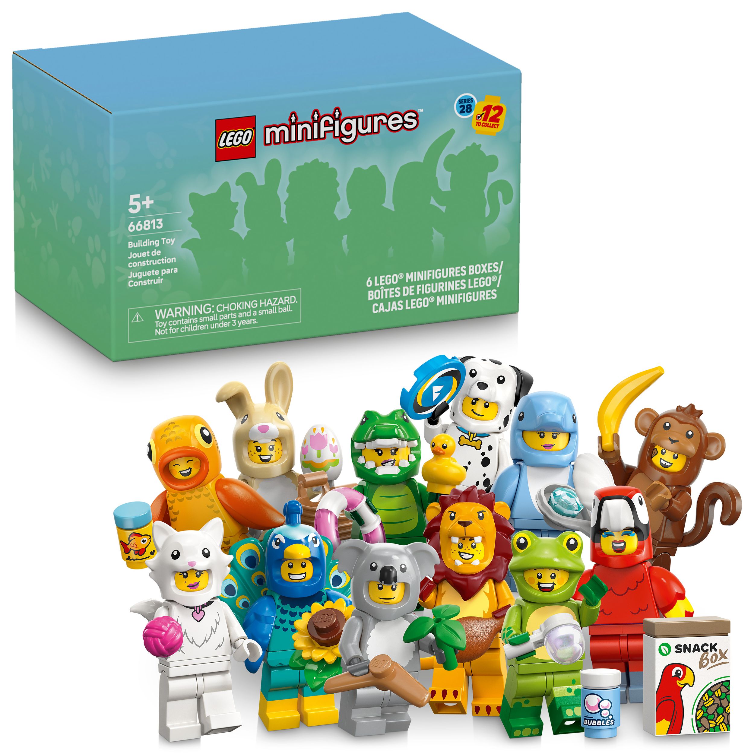 LEGO Minifigures Animals Series 28 71051 Collectible Character Blind Bag , Ages 5+, Assorted Front_Angled_Right