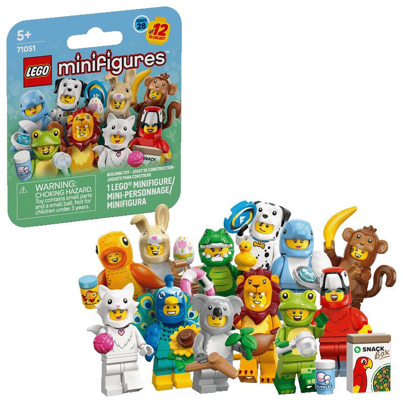 LEGO Minifigures Animals Series 28 71051 Collectible Character Blind Bag , Ages 5+, Assorted Front_Angled_Right
