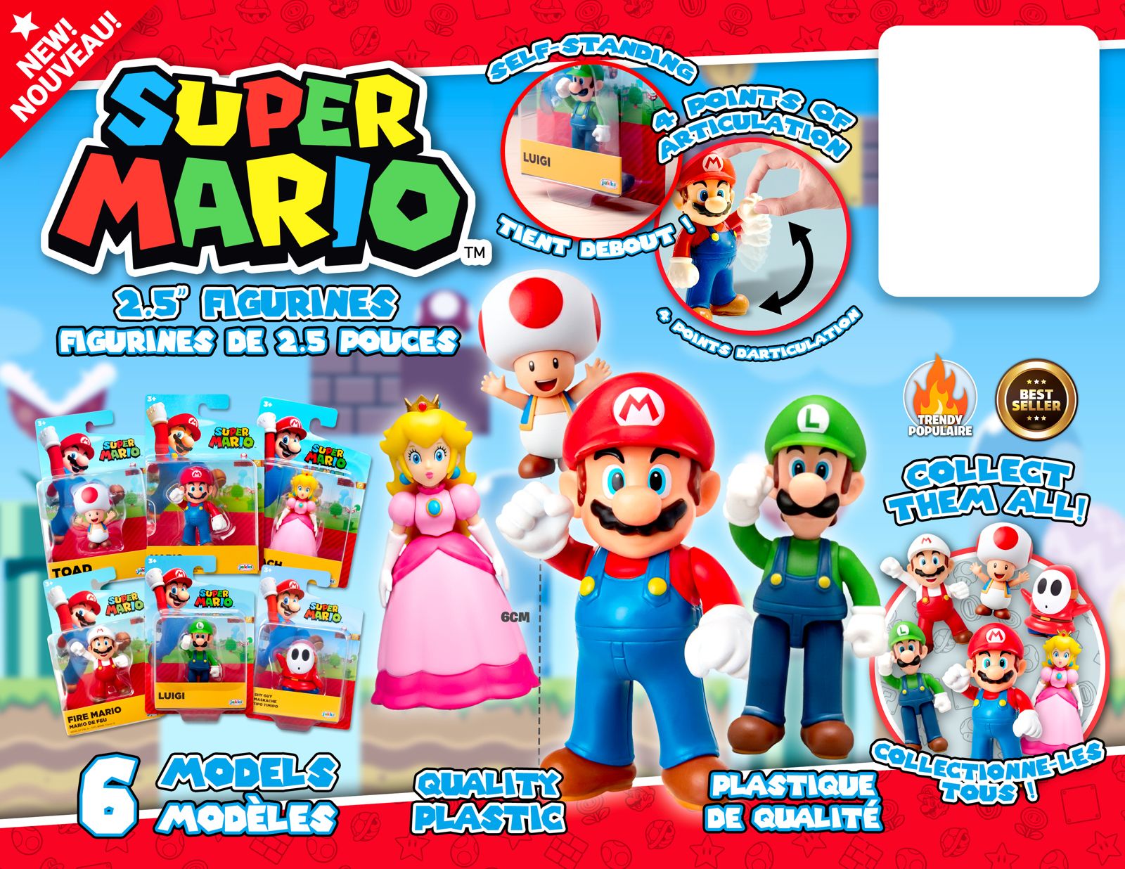 Super Mario Toy Figures, Assorted Front_Flat