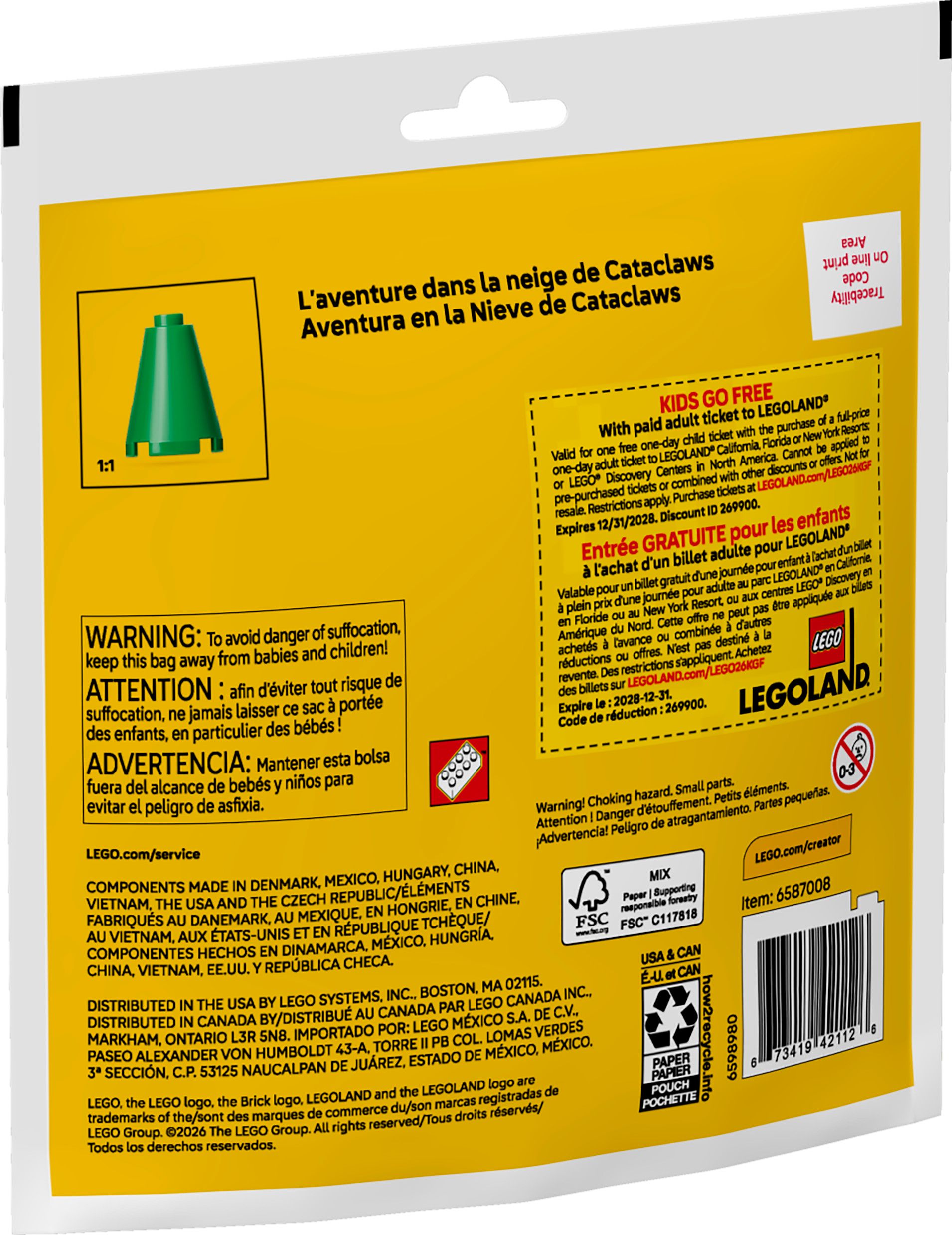 Lego Cataclaws Snow Adventure 30718 Back_Flat