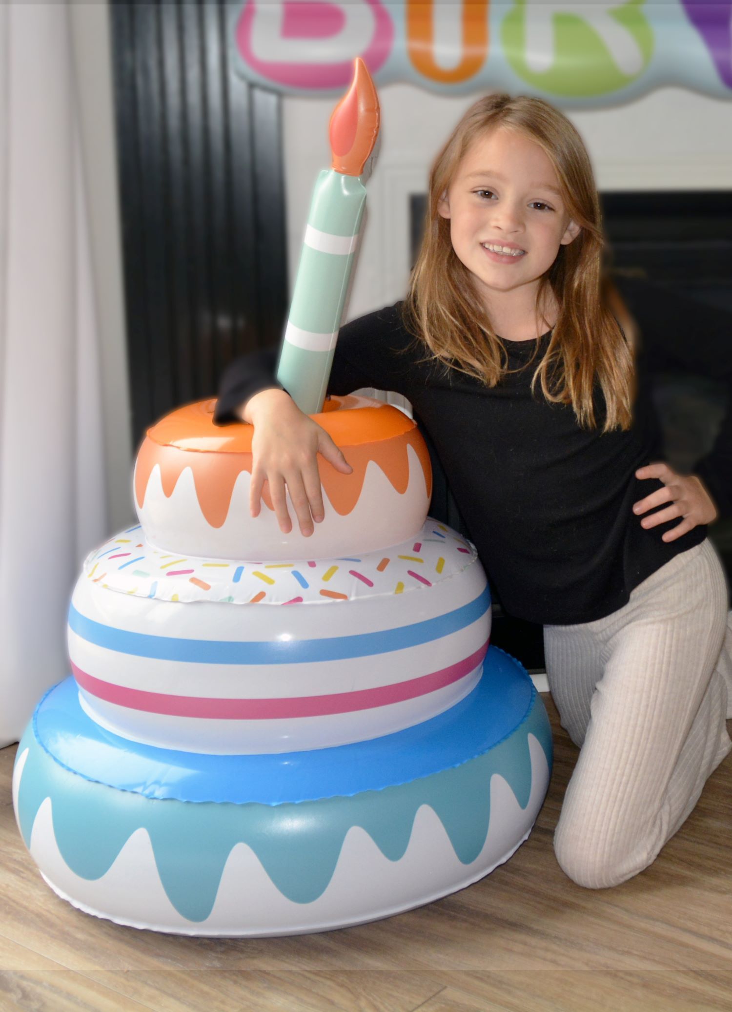 Birthday Blow Up Cake Front_Elevated