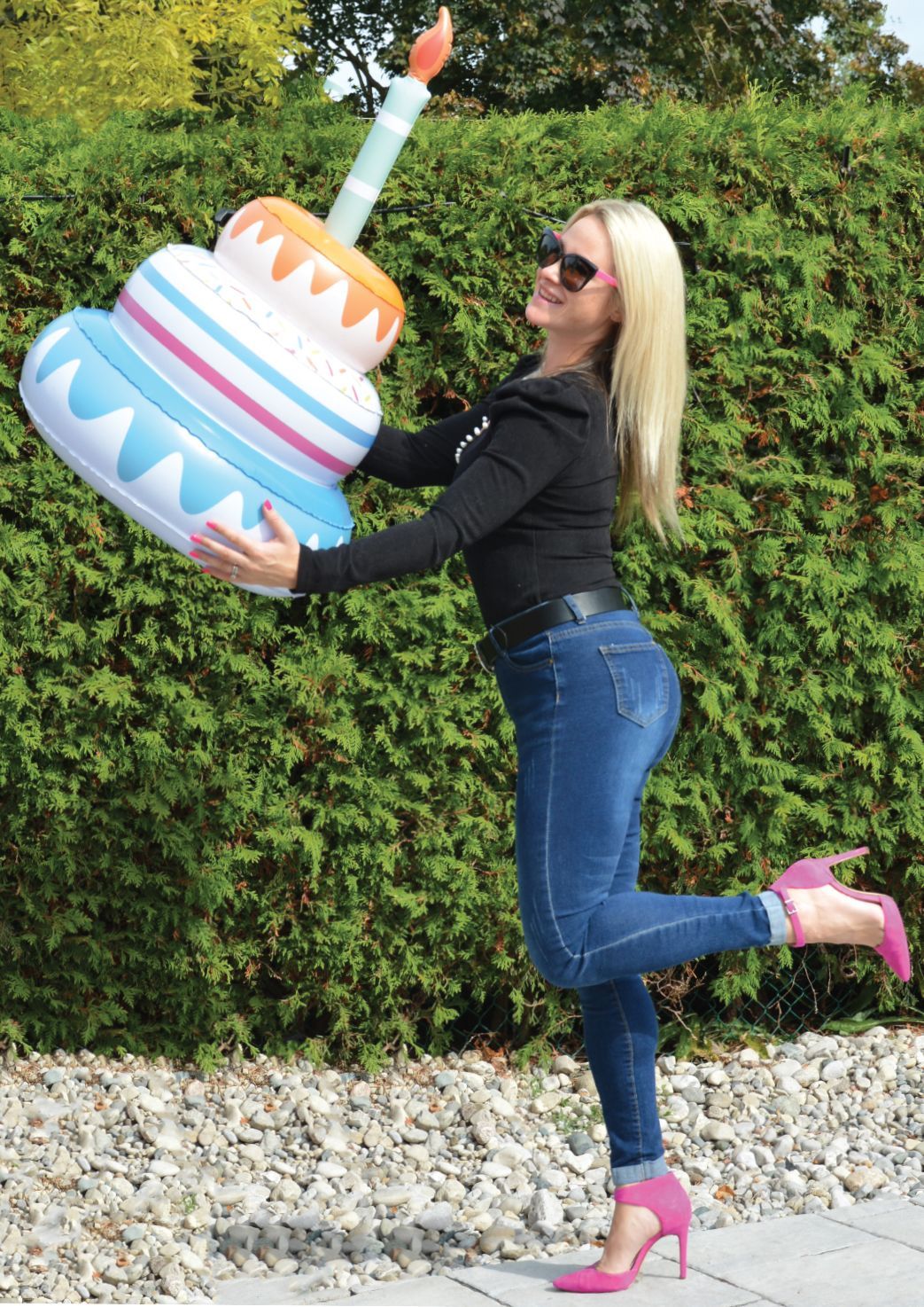 Birthday Blow Up Cake Side_Left