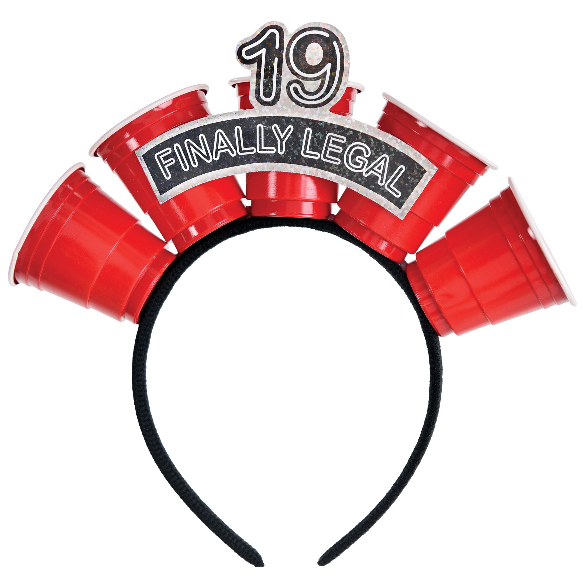 19th Birthday Shot Glass Headband Party City