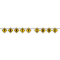 Banderole Party Zone de construction d¿Unique