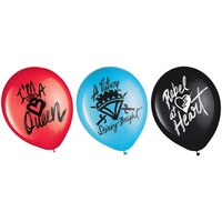 Disney Descendants Latex Balloons, Purple, 12-in, 6-pk, for Birthday Party