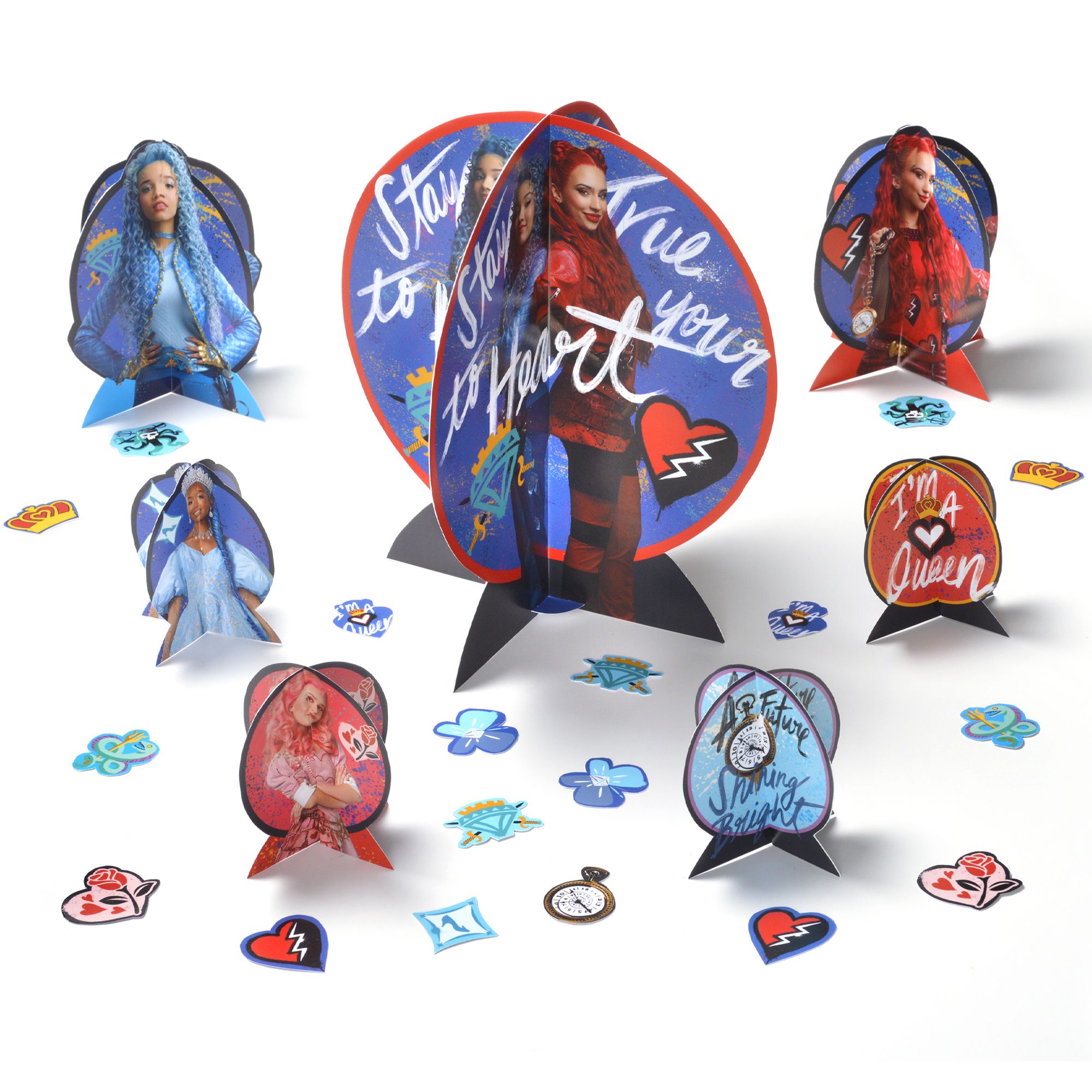 Trousse de décoration centre de table Descendants pour fête d'anniversaire Composite_or_Mixed