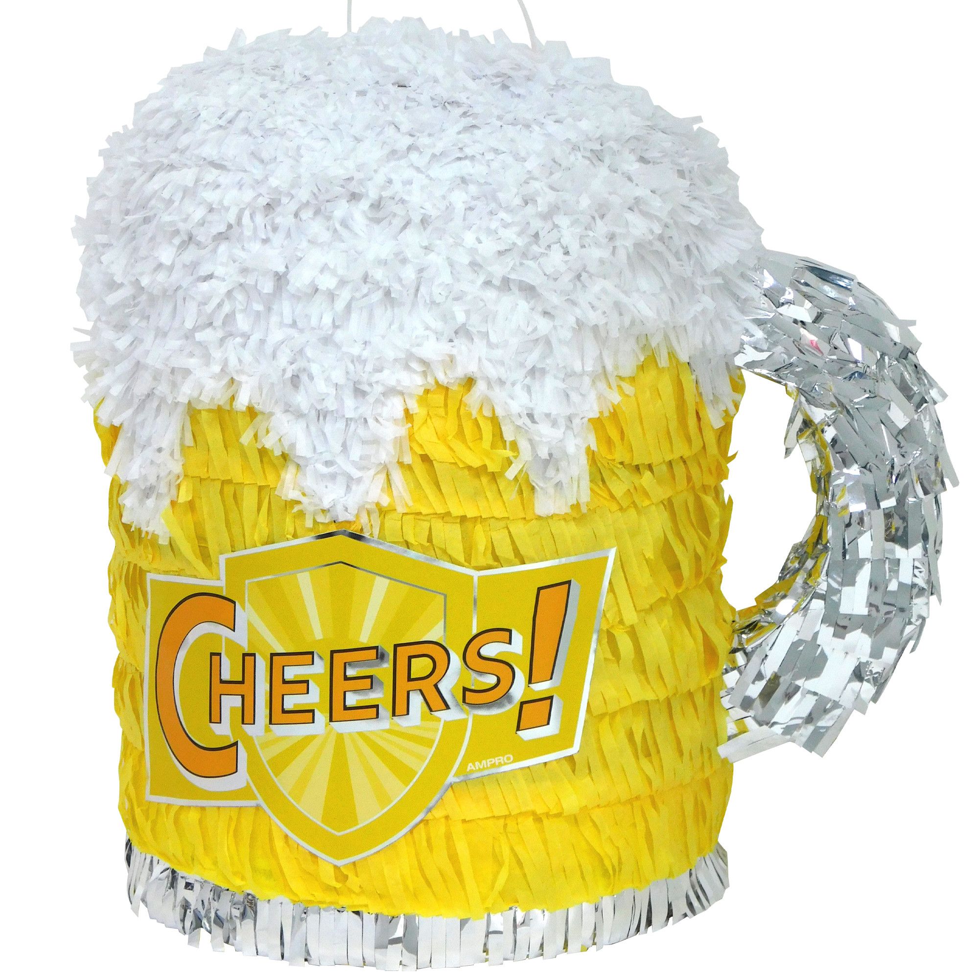 Cheers Beer-Mug-Shaped Party Pinata for Parties/Holiday Celebrations, 11.75-in CloseUp