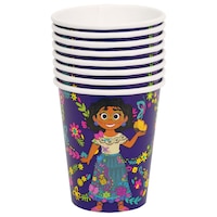 Disney Encanto Mirabel Paper Disposable Cups, Purple, 9-oz, 8-pk, for Birthday Party