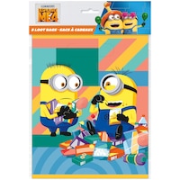 Despicable Me Minions Disposable Plastic Loot Bags, 8-pk, for Arts & Crafts/Birthday Favour