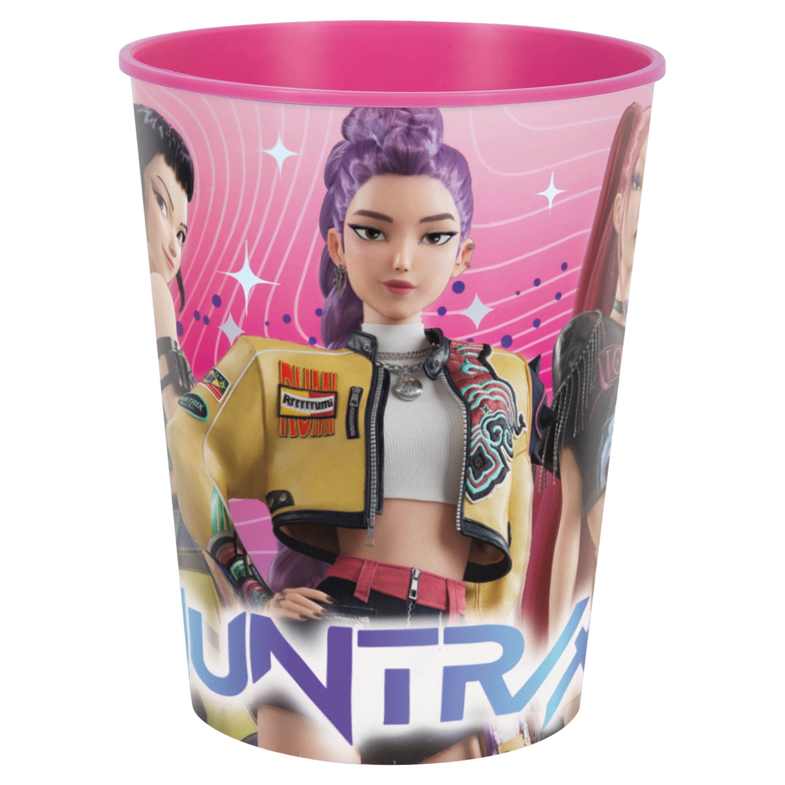 KPop Demon Hunter Plastic Collectible Favour Cup, Multi-Coloured, 16-oz, for Birthday Party Favour Front_Elevated