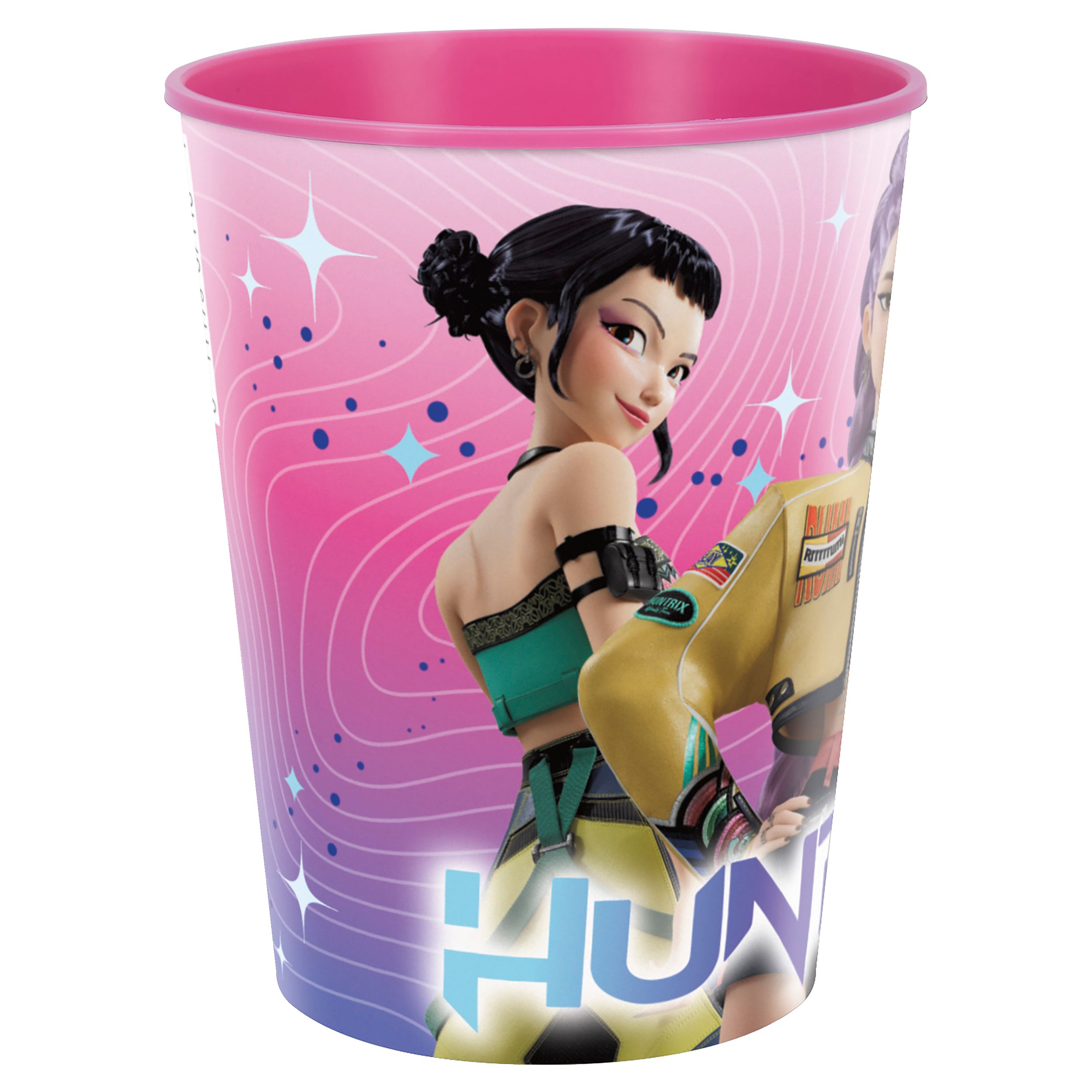 KPop Demon Hunter Plastic Collectible Favour Cup, Multi-Coloured, 16-oz, for Birthday Party Favour Front_Elevated