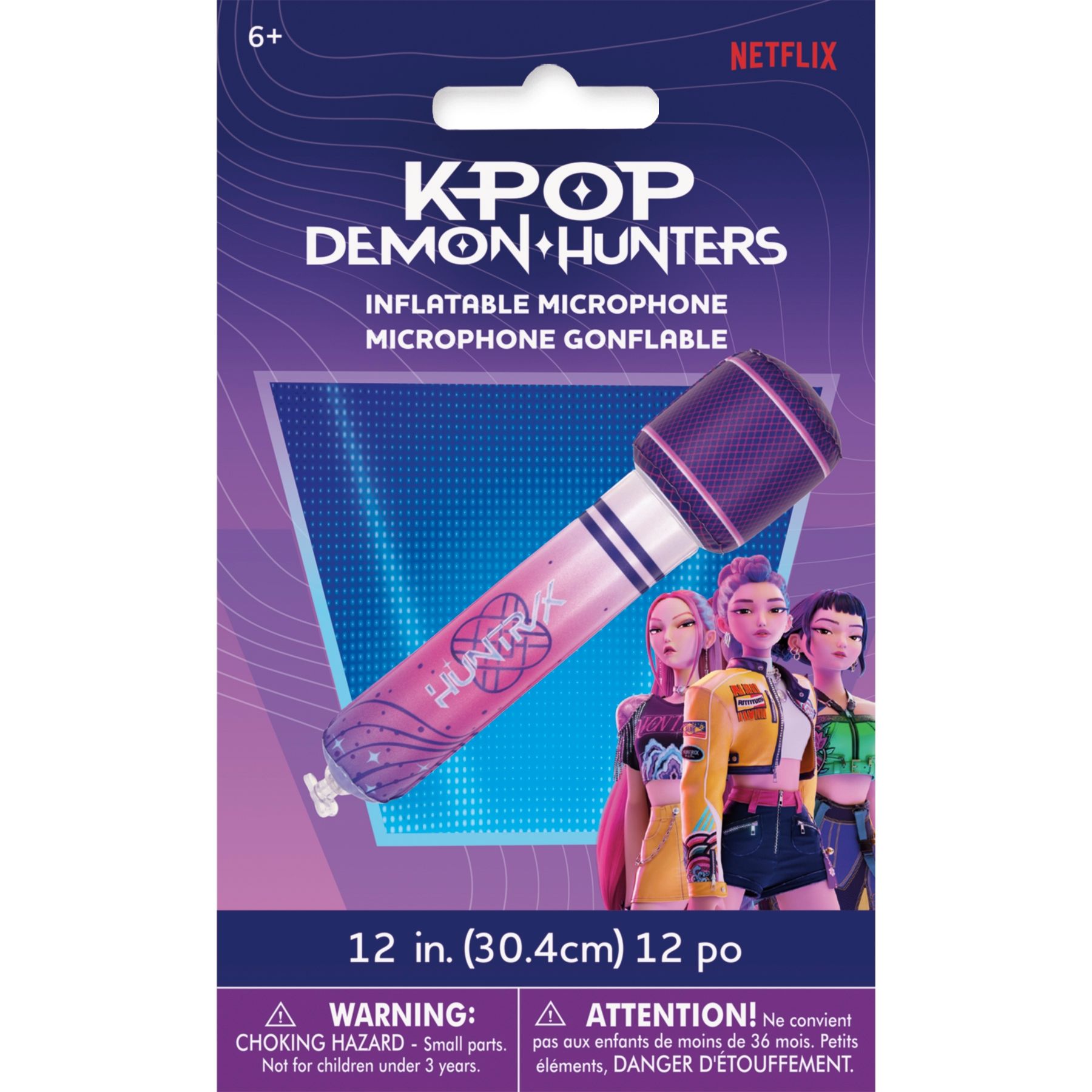 K-POP Demon Hunters Microphone-Shaped Inflatable Front_Flat