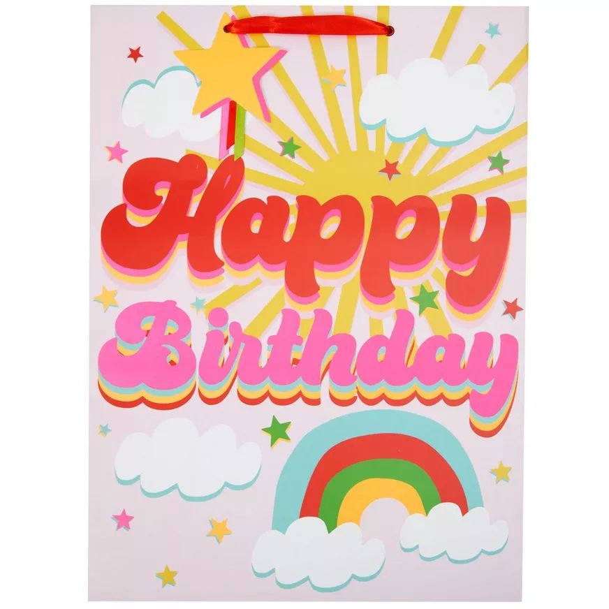 Birthday Sun Gift Bag, X-Large Front_Flat