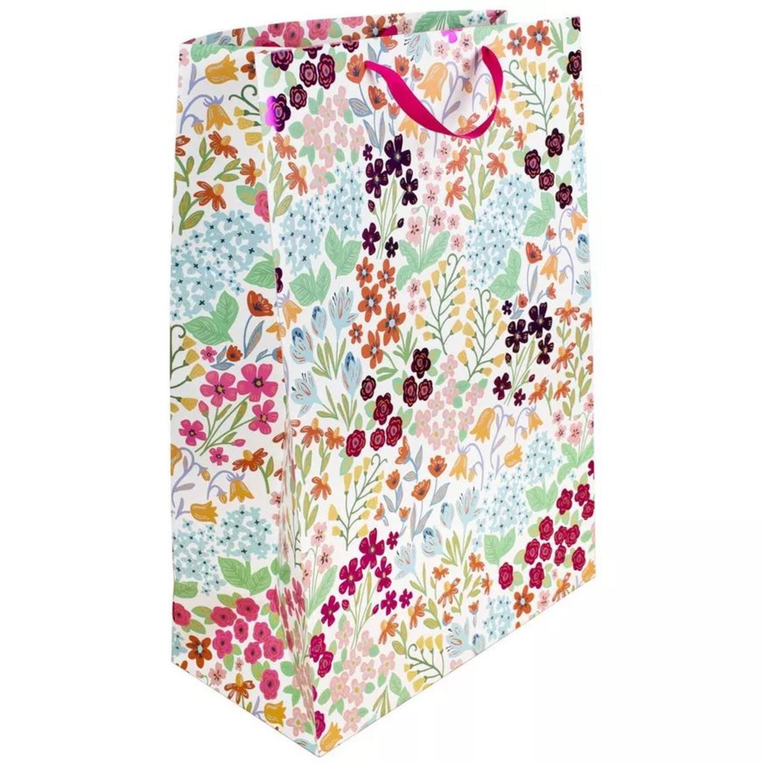 Funk Floral Jumbo Gift Bag Front_Three_Fourths_Angled_Right
