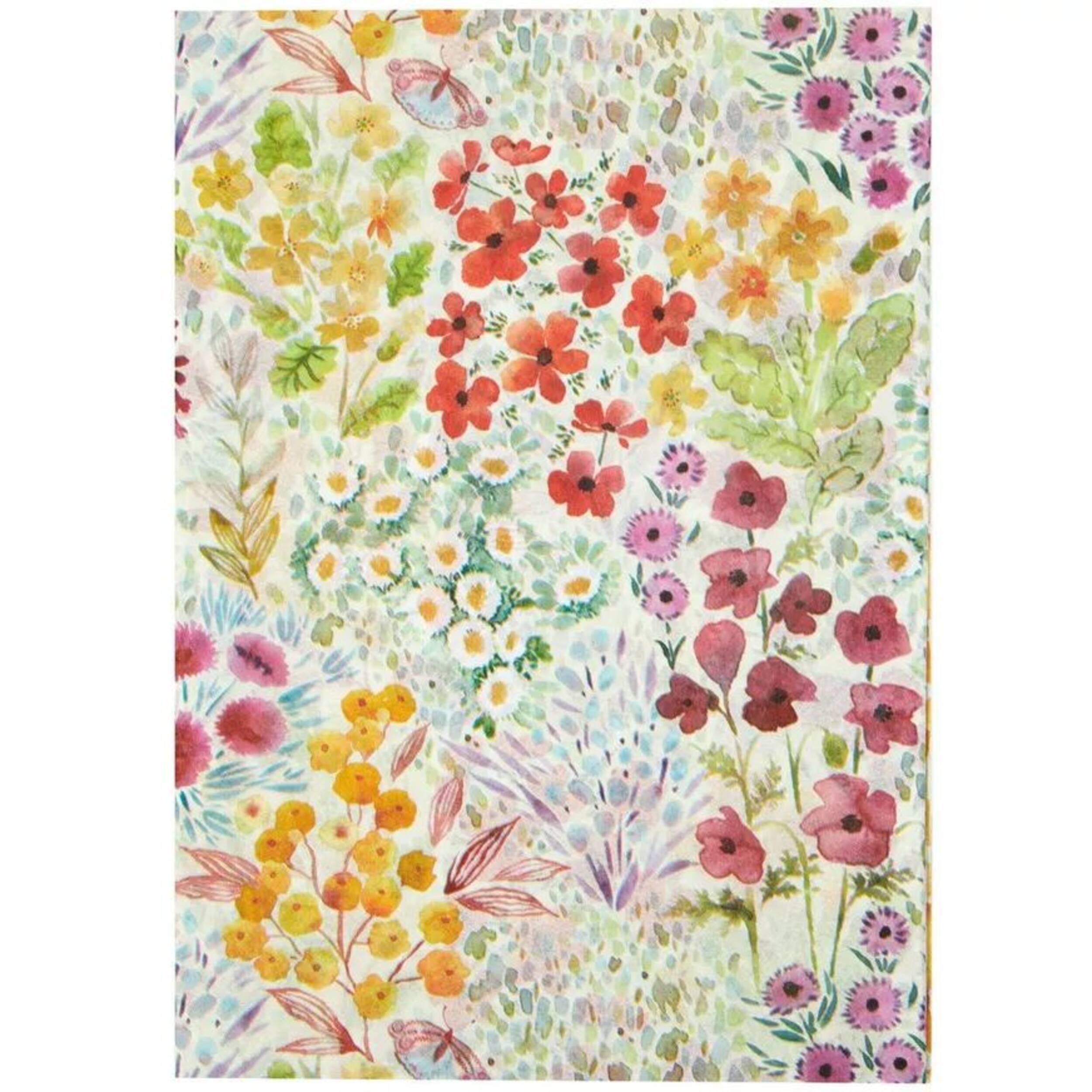 Feuilles de papier de soie, motif floral, paq. 20 Front_Flat
