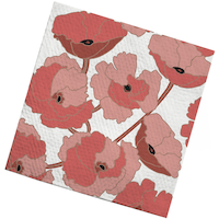 Serviettes de table Sully à 3 épaisseurs, imprimé taupe, paq. 40 Front_Flat