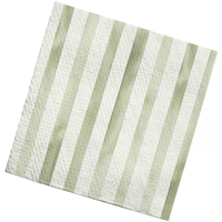 Sully Printed Paper Lunch Napkin, 3-Ply, Green, 40-pk Front_Flat
