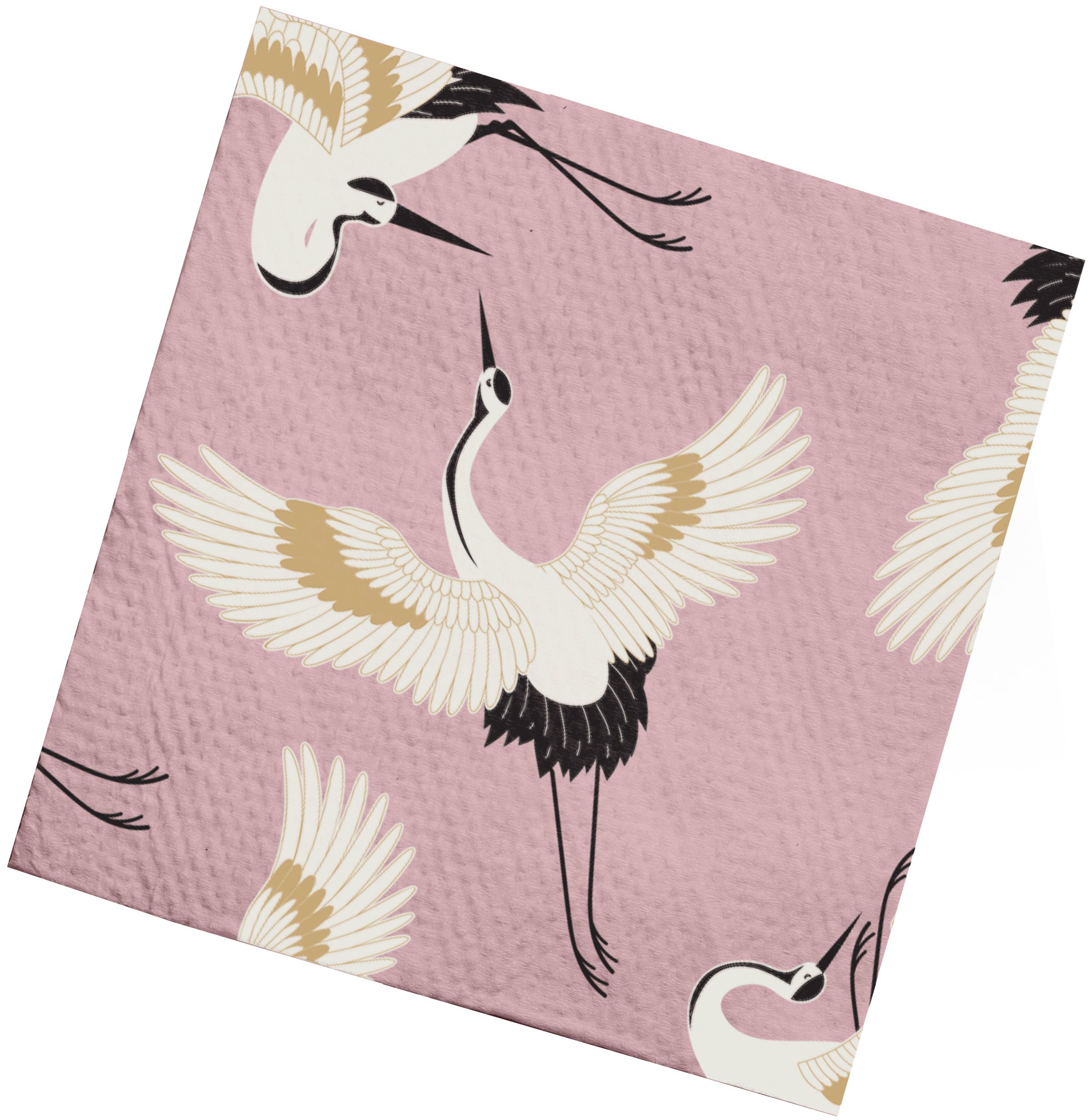 Serviettes de table Sully à 3 épaisseurs, imprimé mauve, paq. 40 Front_Flat