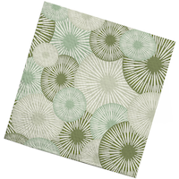 Serviettes à boissons Sully à 3 épaisseurs, imprimé vert, paq. 40 Front_Flat