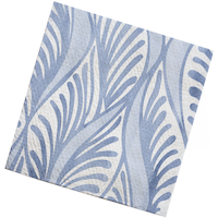 Serviettes à boissons Sully à 3 épaisseurs, imprimé bleu, paq. 40 Front_Flat