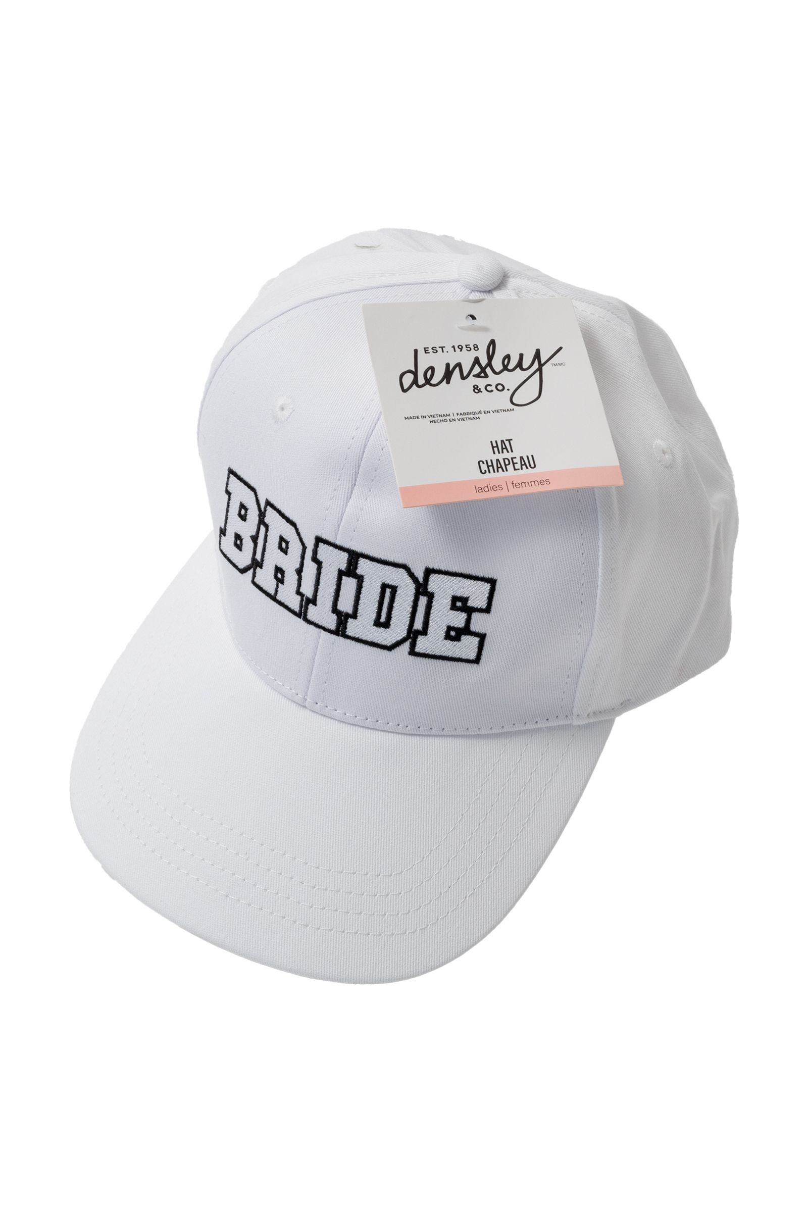 White 'Bride' Cotton Dad Hat Overhead_Plunge