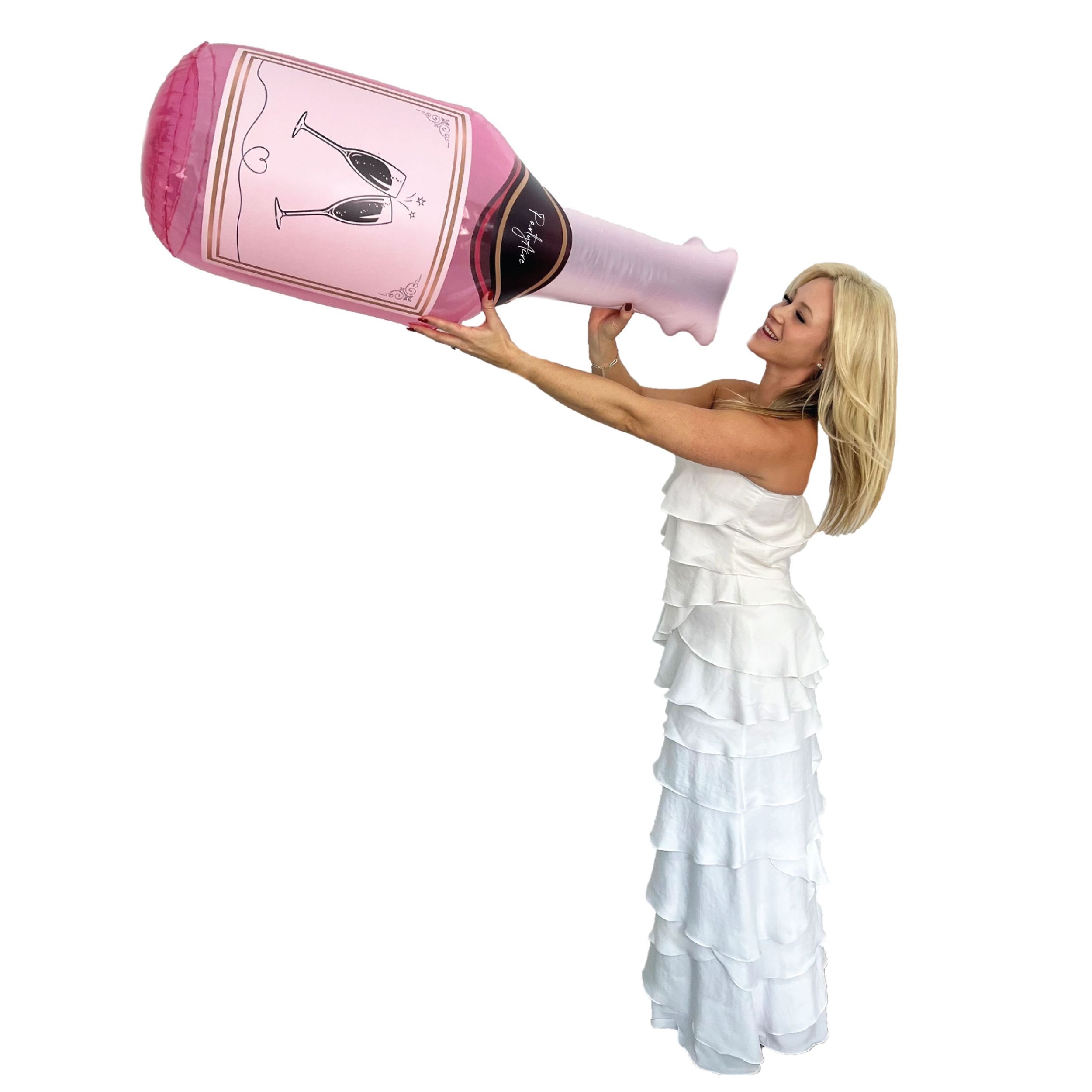 Décoration gonflable en forme de bouteille de champagne, 34,5 po Side_Right