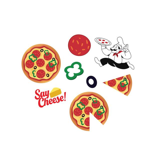 Grande décoration de confettis de table multicolore pour anniversaire et fête, paq. 48 Overhead_Flat