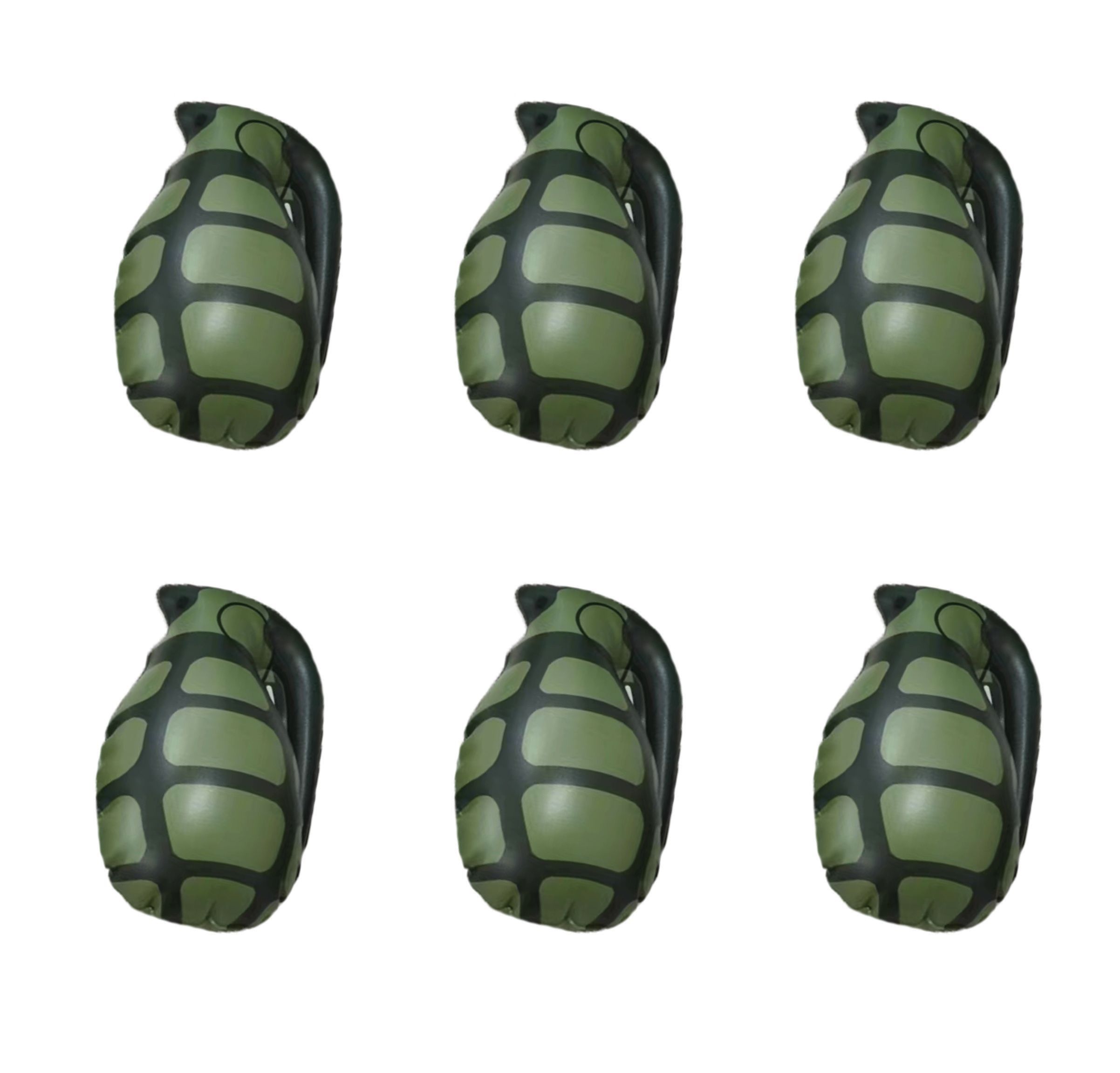 Camo Reusable Inflatable Grenade, Dark Green, 6-pk, for Birthday/Summer/Party Decorations Bottom_Plunge