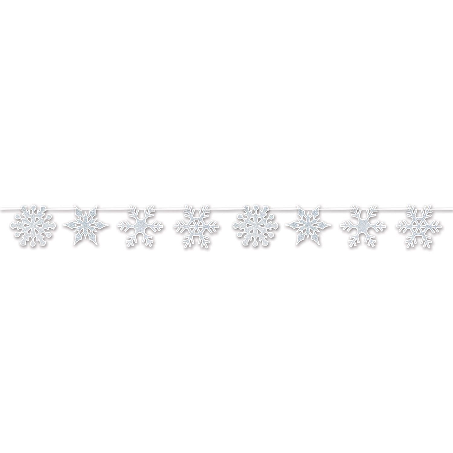 Guirlande de flocons de neige sur fil Front_Flat