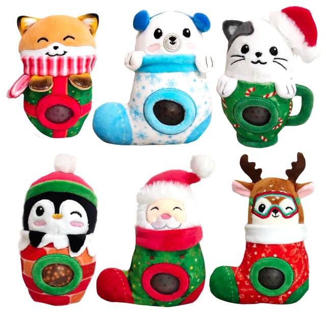 Jouet spongieux en gelée de noël, variés Front_Flat