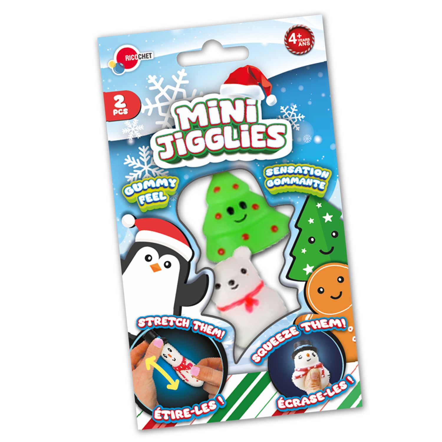 Jouets Mini Jigglies de Noël, variés Front_Flat