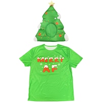 Christmas Merry Head Cover & T-Shirt Front_Flat