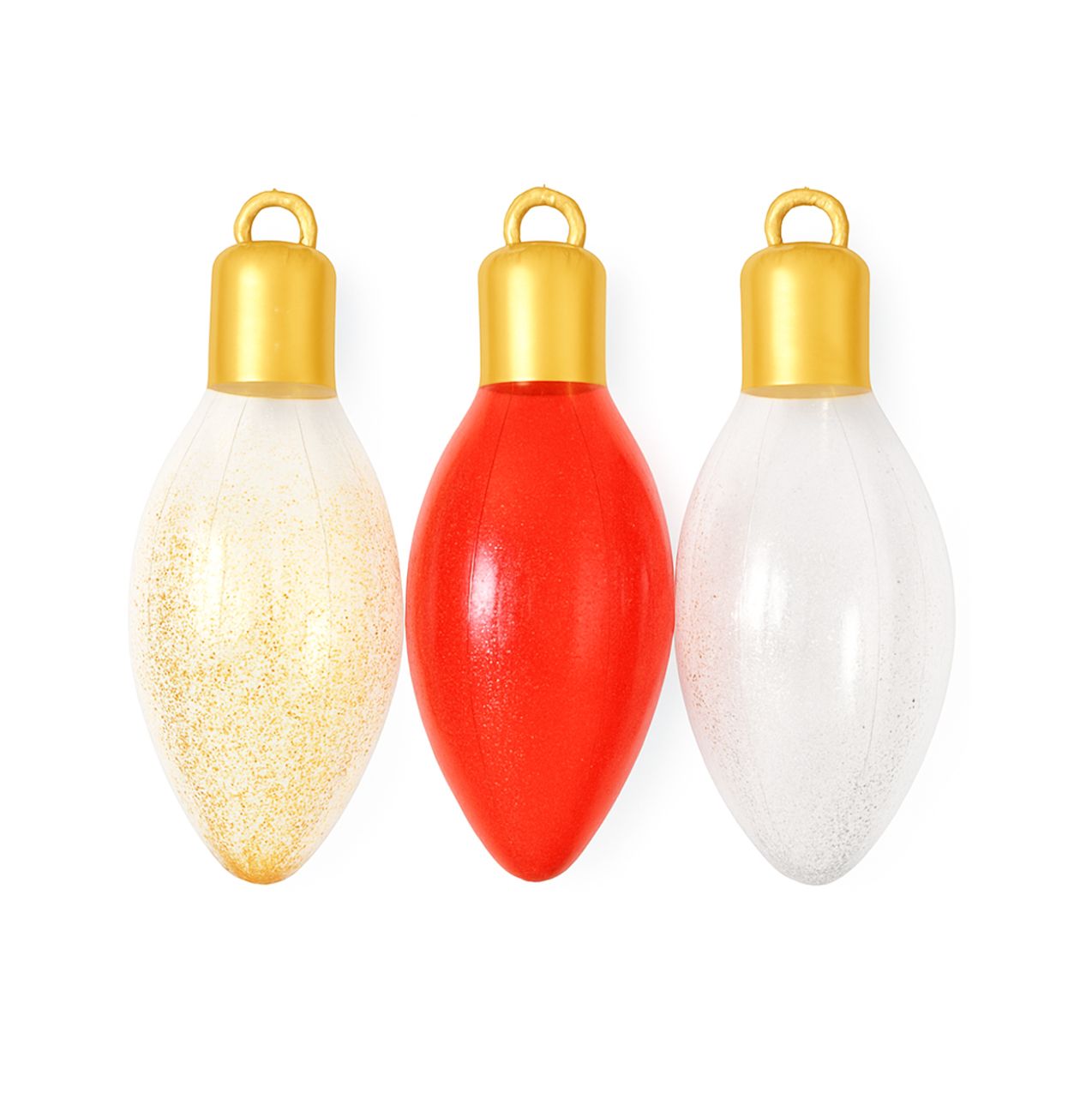 PartyAire 24-in Multicoloured Inflatable Christmas Lights Holiday Decoration, 3-pc Front_Flat