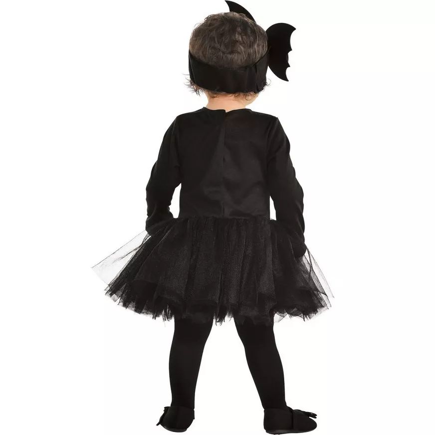 Toddler X Ray Skeleton Black White Jumpsuit with Tutu Skirt Halloween Costume Assorted Sizes Party City